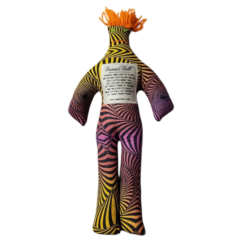 DAMMIT DOLL Voodoo Stress Relief Gag Swear Tribal Geometric Gift 12" - Picture 2 of 6